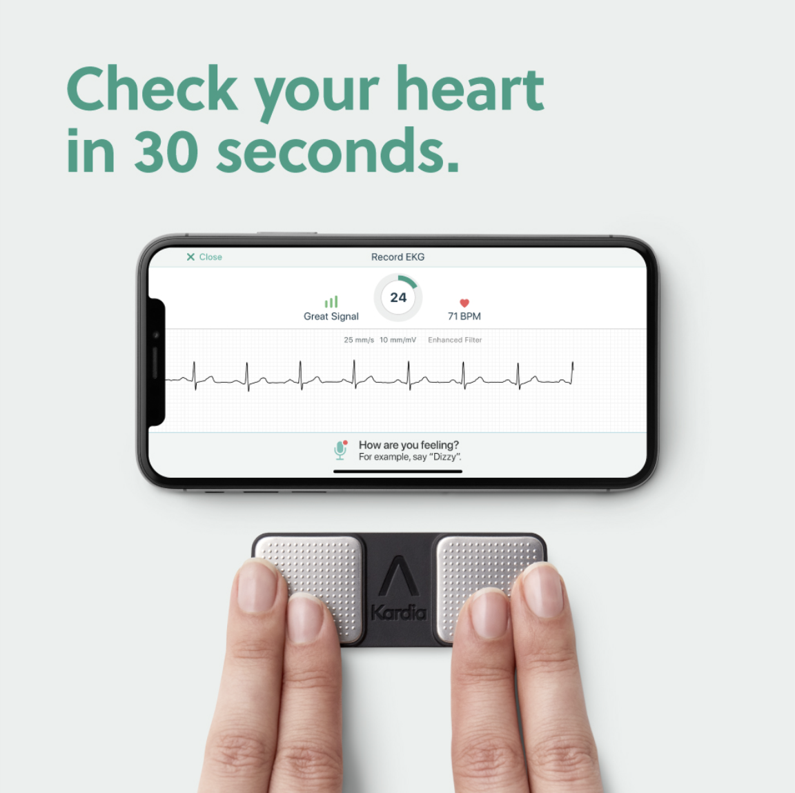 AliveCor® KardiaMobile EKG Monitor Dr. A. Fahoum Cardio Connect